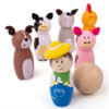 Houten Bowlingset Boerderij (7-dlg)